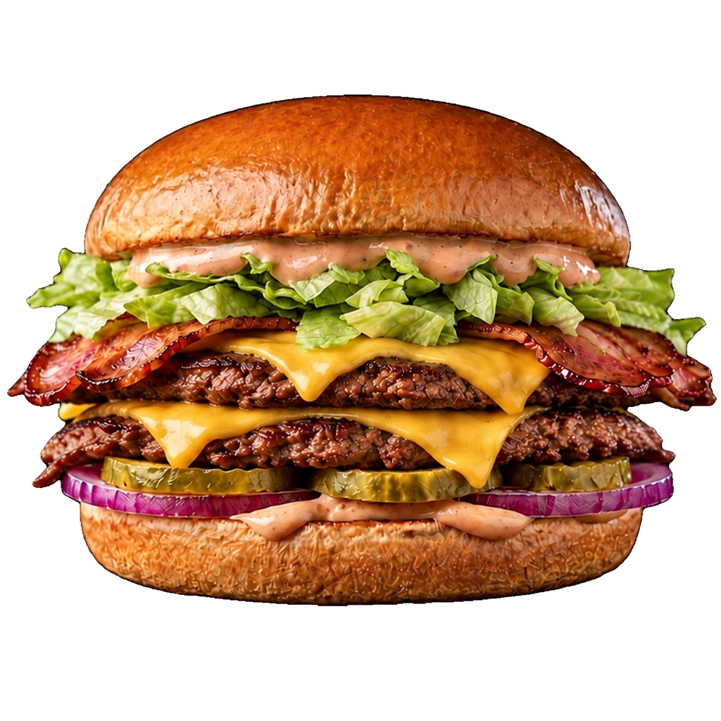 Burger Bossa – soczysty burger z wołowiną, serem i bekonem